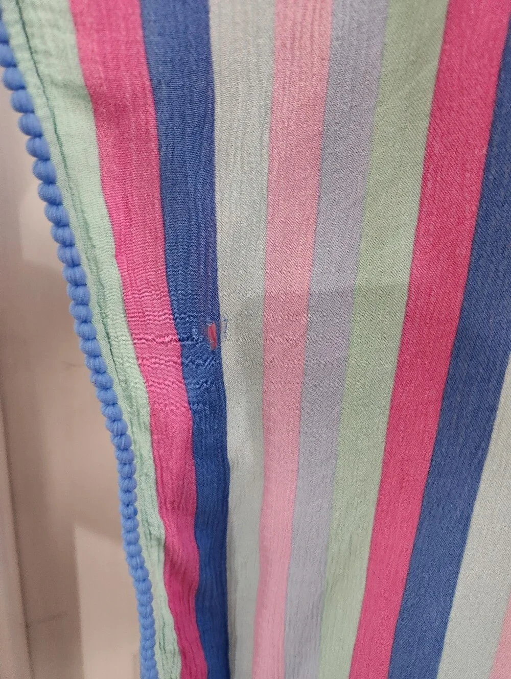 Cat & Jack Pastel Vertical Stripe V-Neck Swim Coverup